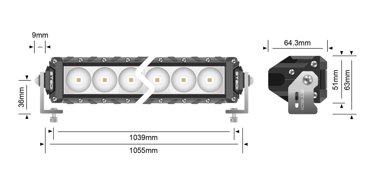 Product dimensions diagram